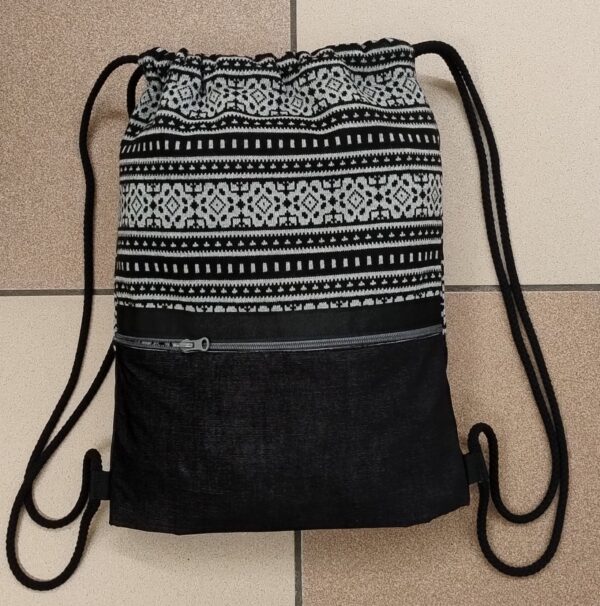 3.4 Sacca VELLUTO NERO effetto JEANS e JERSEY GRECHE