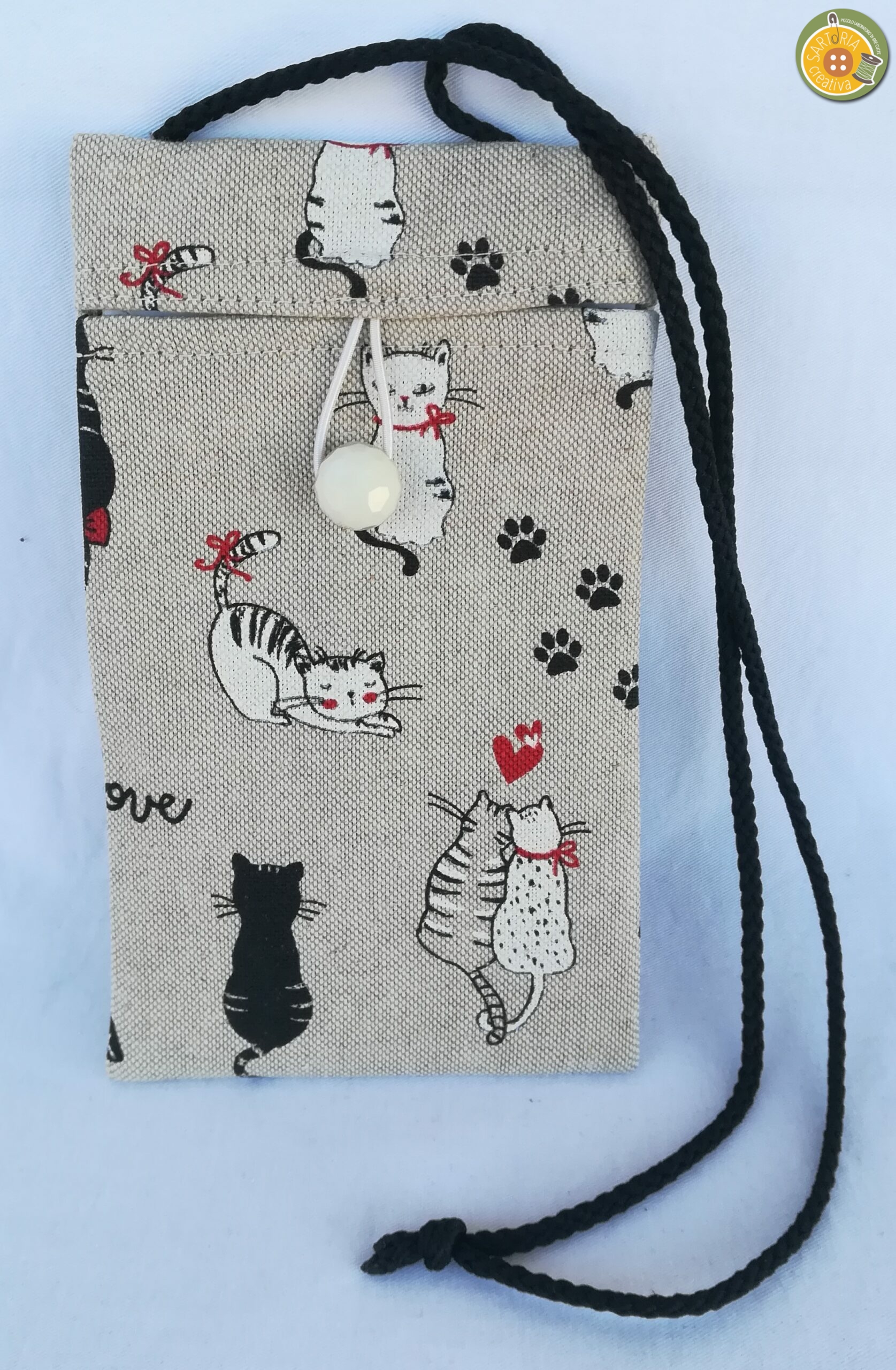 1.9 Porta-occhiali da collo GATTO – Sartoria Creativa