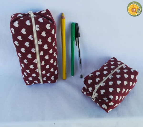 2. Astucci con soffietto CUORI BORDEAUX