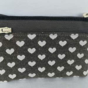 2.1 Porta-documenti 3 tasche CUORI GRIGIO