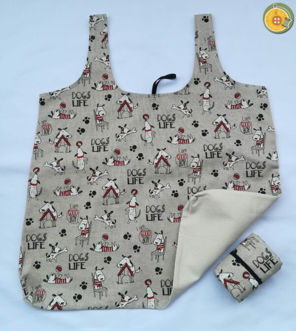 6.8 Shopper ripiegabile spesa CANE