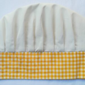 1.1 Cappello da Chef Adulti BASE SCACCHETTI GIALLI