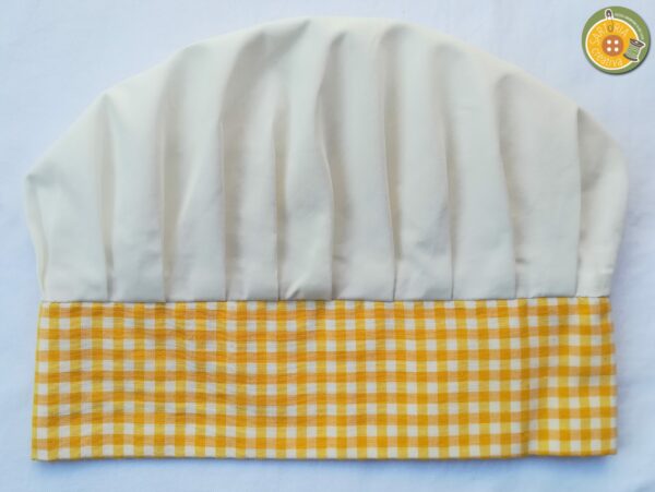 1.1 Cappello da Chef Adulti BASE SCACCHETTI GIALLI