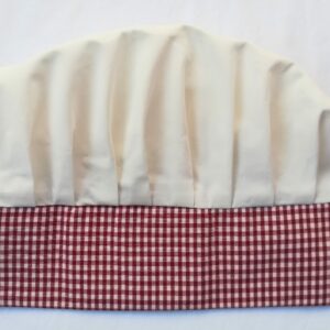 1.7 Cappello da Chef Adulti BASE SCACCHETTI ROSSI