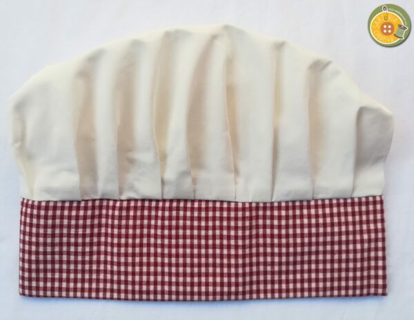 1.7 Cappello da Chef Adulti BASE SCACCHETTI ROSSI