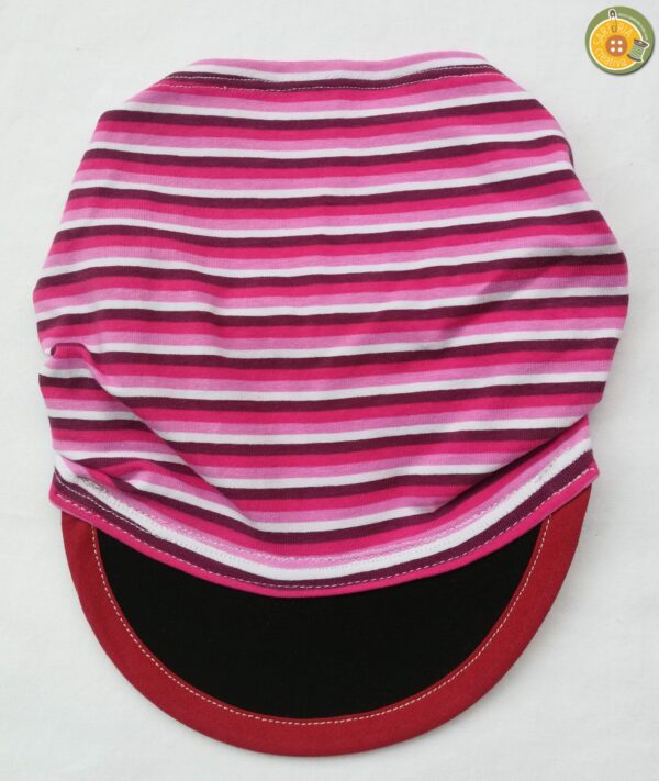 2.1 Fascia baby con visiera RIGHETTE BIANCO/ROSA/FUXIA