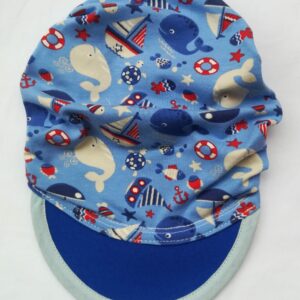 1.4 Fascia baby con visiera PESCIOLINI e BARCHETTE
