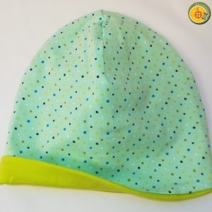 1.9 Berretto bambini POIS AZZURRO/VERDINO