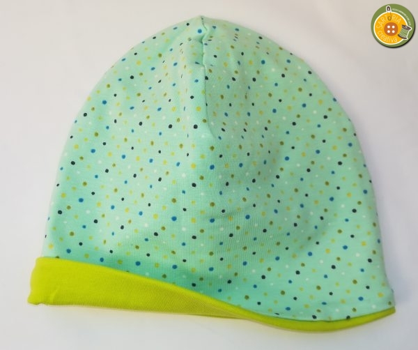 1.9 Berretto bambini POIS AZZURRO/VERDINO