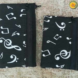 3.8 Porta-documenti 3 tasche MUSICA in NERO