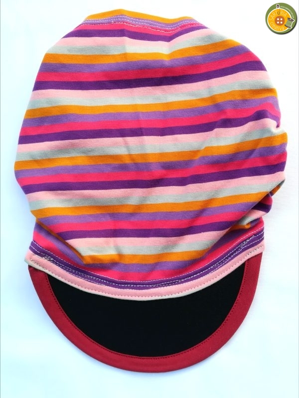 3. Fascia bambini con visiera RIGHE COLOR