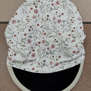 1.1 Fascia adulti con visiera FIORELLINI BIANCO