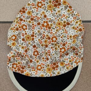 1.6 Fascia adulti con visiera FIORELLINI OCRA/ARANCIO