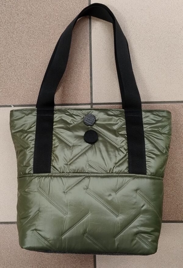 2. Borsa grande a spalla TRAPUNTATO VERDE