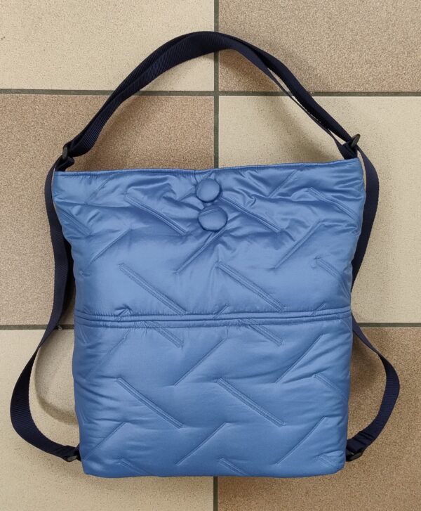 2.6 Borsa trasformabile TRAPUNTATO AZZURRO
