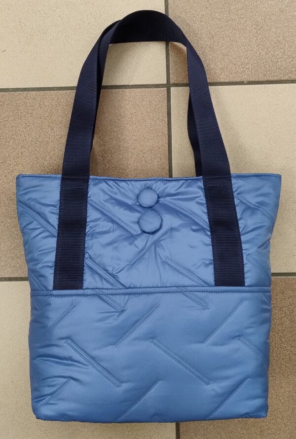 2.2 Borsa grande a spalla TRAPUNTATO AZZURRO