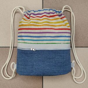 2.25 Sacca RIGHE ARCOBALENO piccola