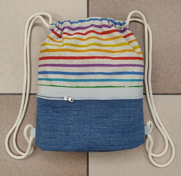 2.25 Sacca RIGHE ARCOBALENO piccola