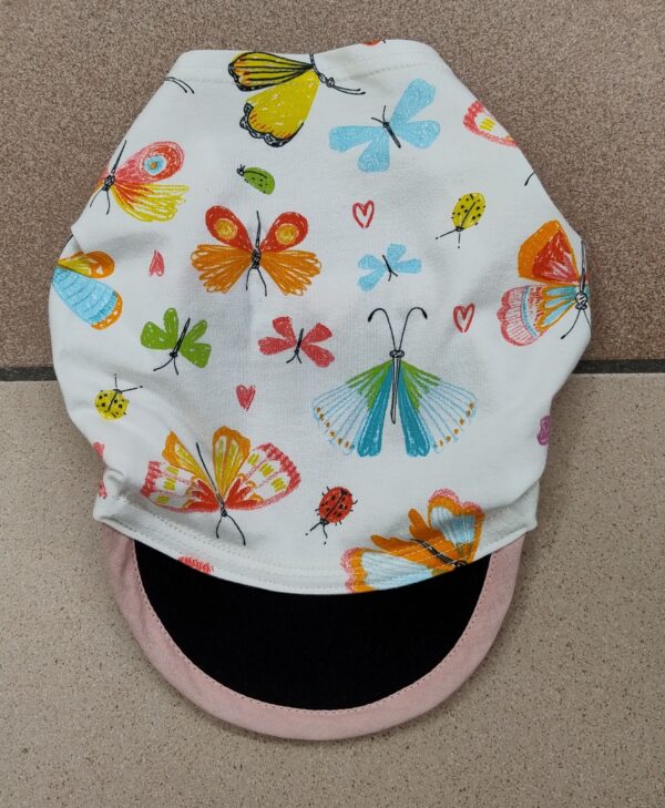 1.25 Fascia bambini con visiera FARFALLE COLOR