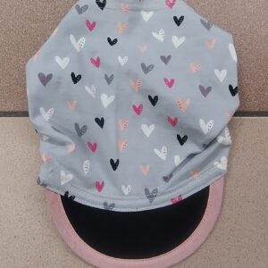 1.5 Fascia bambini con visiera CUORI GRIGIO