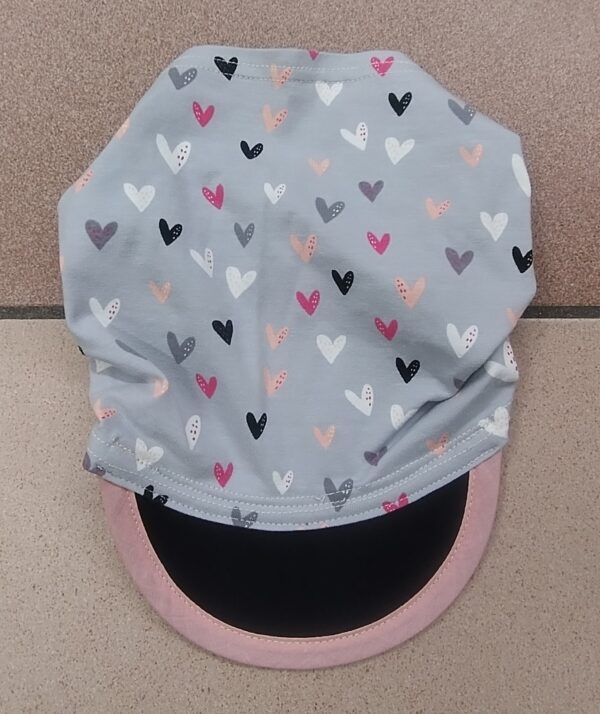 1.5 Fascia bambini con visiera CUORI GRIGIO
