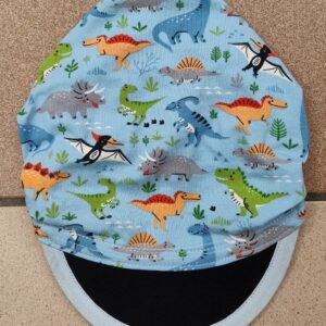 1.7 Fascia baby con visiera DINOSAURI AZZURRO