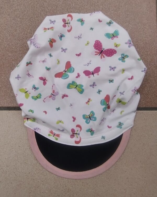 1.15 Fascia bambini con visiera FARFALLE BIANCO