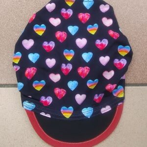 1.45 Fascia bambini con visiera CUORI BLU